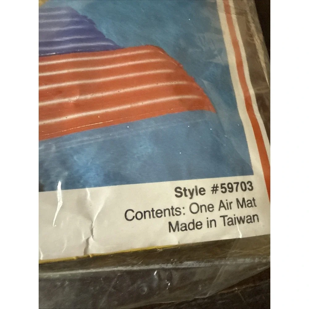 Vtg 1984 Intex The Wet Set Fabric/Vinyl Inflatable Air Mat Float 72